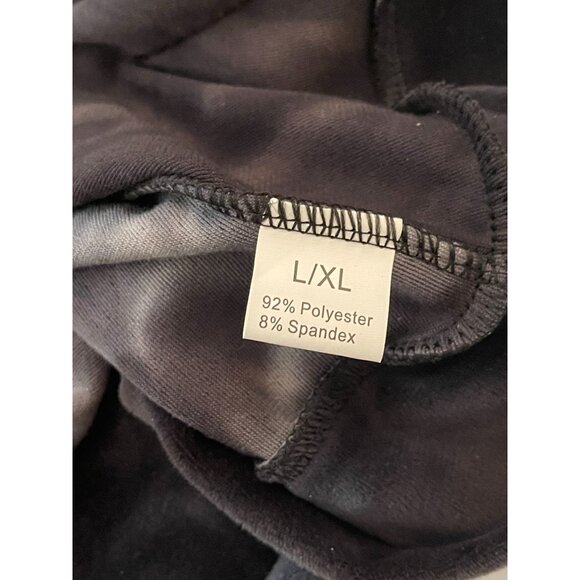 Tie-Dye Hoodie L/XL Full Zip Velour Velvet Jacket Lounge Athleisure Colorful - Picture 5 of 5